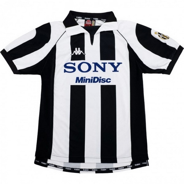 Camiseta Juventus Primera equipación Retro 1997 1998 Negro Blanco